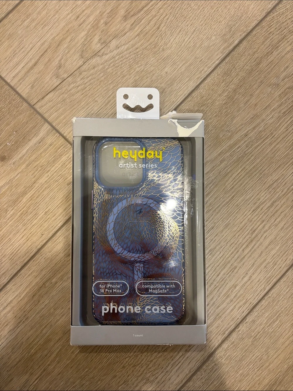 heyday Artist Series Blue/Gold iPhone 16 Pro Max Case - MagSafe Compatible